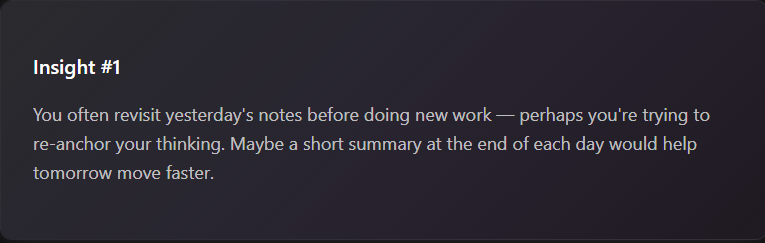 Insights & Suggestions